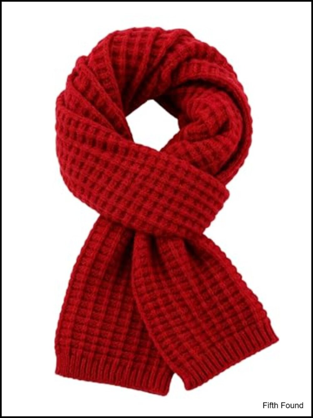 Waffle Knit Winter Scarf Soft Warm Wrap Solid Color Unisex